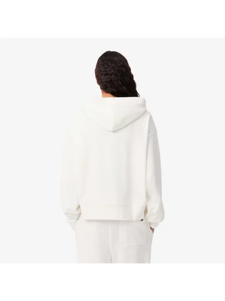 Lacoste Polarowa Bluza biała