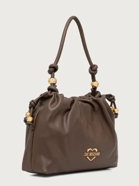 Love Moschino kabelka dámska z imitácie kože hnedá