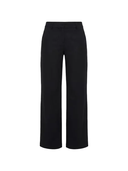 Pantaloni Reformation cu talie joasă negru