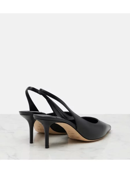 Pantofi cu toc Jimmy Choo din piele slingback negru