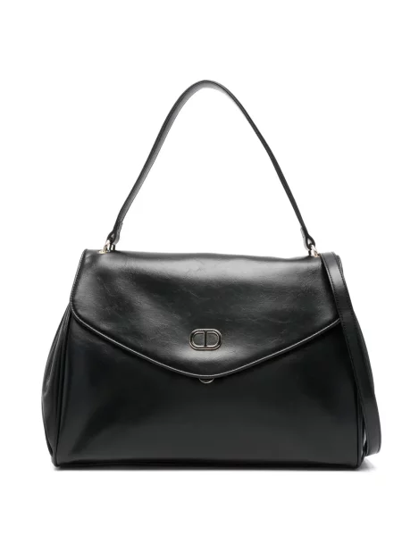 Geantă shopper Twinset cu autograf negru