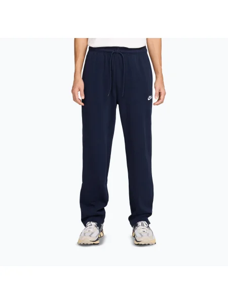 Pantaloni pentru bărbați Nike Sportswear Club Knit Open-Hem obsidian/white alb