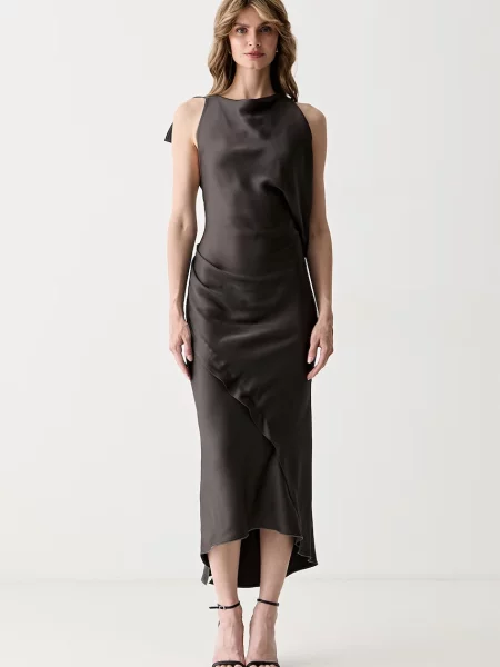 Victoria Beckham rochie cu acetat maro