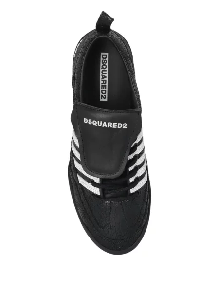 Sneakerși Dsquared2 din piele cu dungi negru