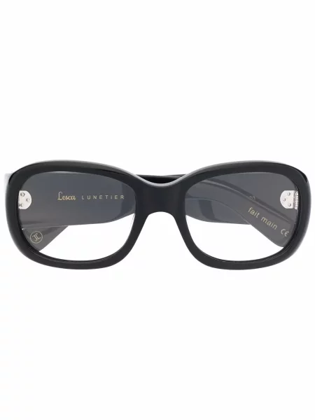 Ochelari de soare ovali Lesca negru