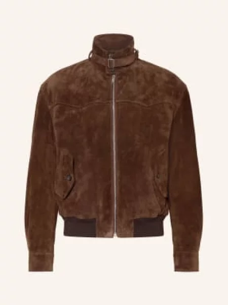 Mcqueen Kožená Bunda tmavě hnědá