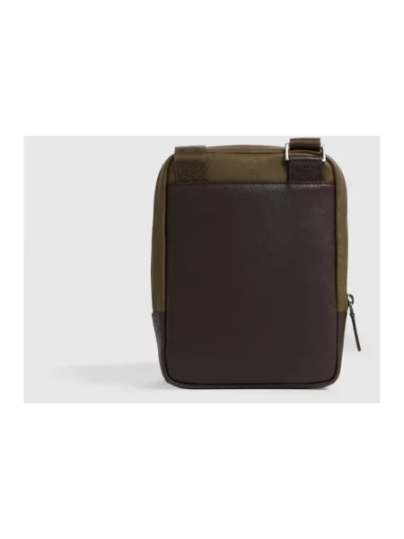 Torba crossbody Piquadro skórzana czarna