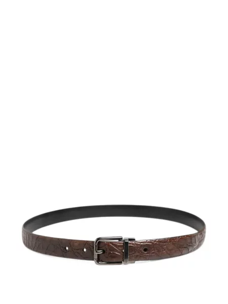 Cu centură curea Dolce & Gabbana din piele maro