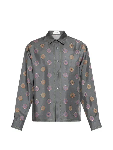 Cămașă Versace de mătase gri