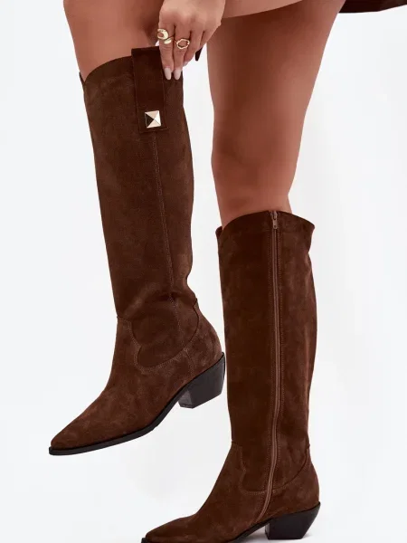 Škornji Zazoo iz semiša črna