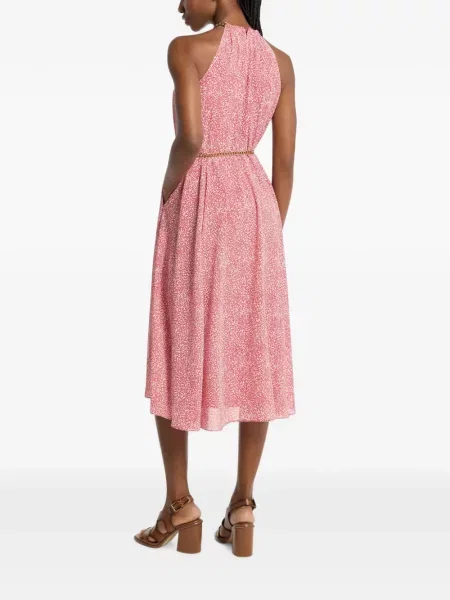 Cu centură rochie midi Michael Kors roz