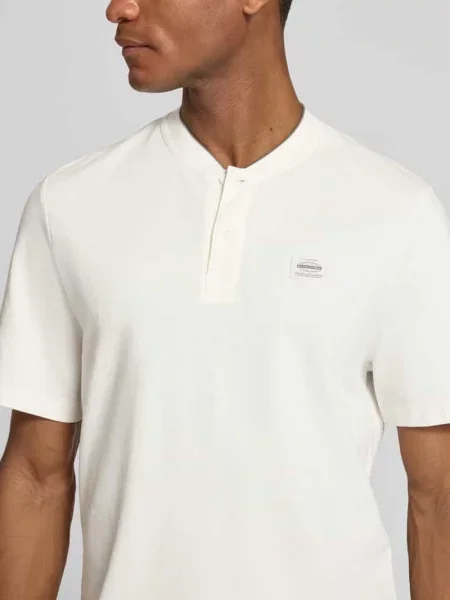 Koszulka polo o kroju regular fit z mieszanki bawełny S.oliver Red Label biała
