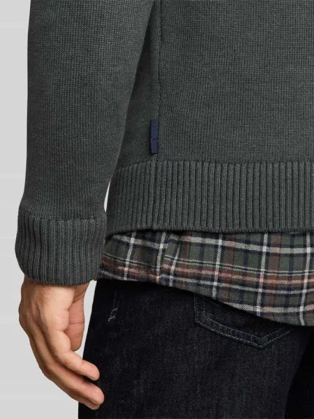 Sweter z czystej bawełny o kroju regular fit Tom Tailor oliwkowy