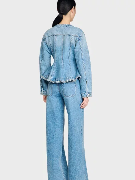 Джинсова куртка Sandro блакитна