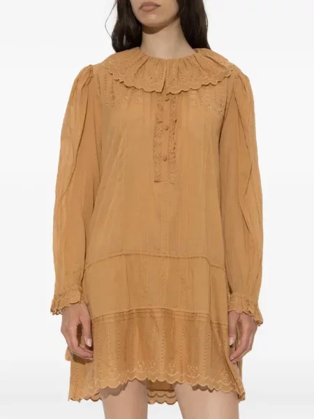 Rochie mini Marant Etoile cu broderie maro