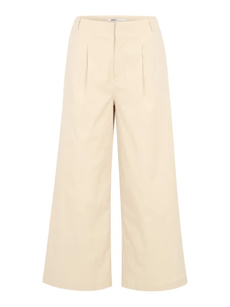 Only Petite Hlače z naborki ONLTANNY volneno bela