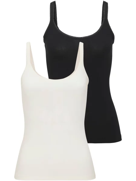 LASCANA Top crem negru