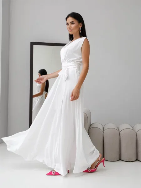Макси платье Jadone Fashion белое