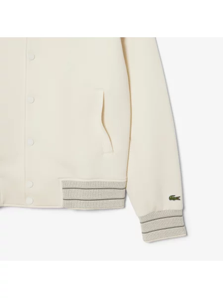 Lacoste Kurtka Bomber Classic Fit Kremowa Kremowy
