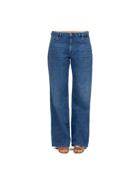 Szerokie jeansy 3x1 niebieskie