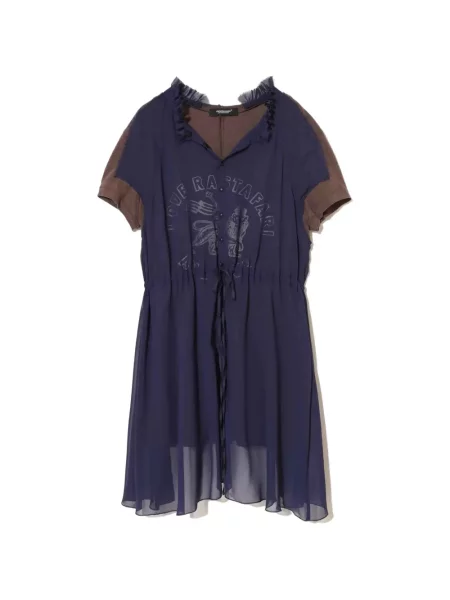 Rochie midi Undercover cu imagine albastru