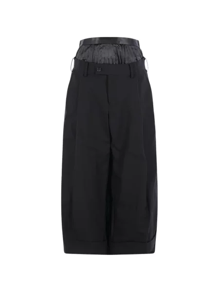 Cu centură pantaloni Junya Watanabe negru