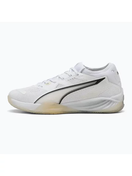 Încălțăminte de handbal pentru bărbați PUMA Eliminate NITRO SQD 4 white alb