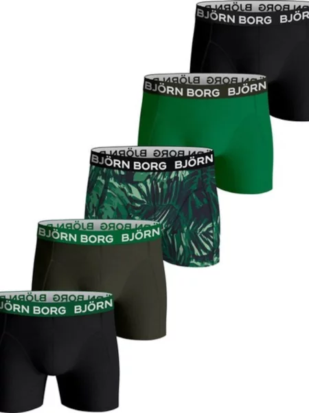 BJÖRN BORG Boksarice rjava / jelka / travnato zelena črna