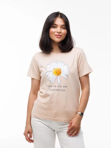 Футболка наталюкс бежевая