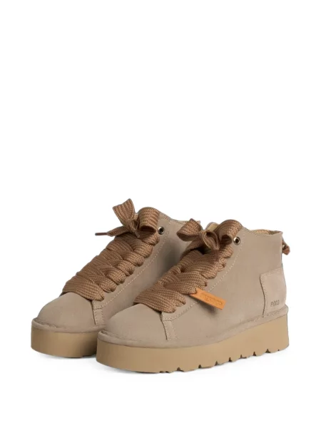 Sneakerși Panchic din piele de căprioară cu platformă