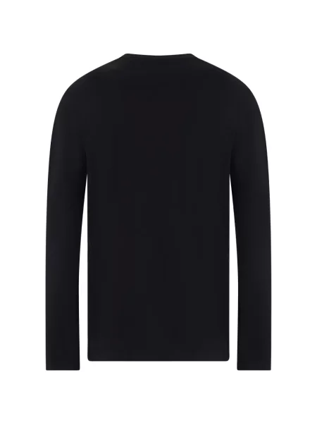Lung tricou Boss cu imagine negru