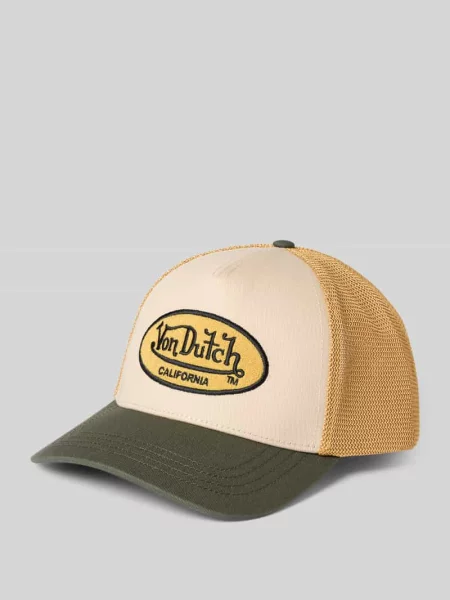 Czapka z daszkiem typu trucker z naszywką z logo model Terry' Von Dutch żółta
