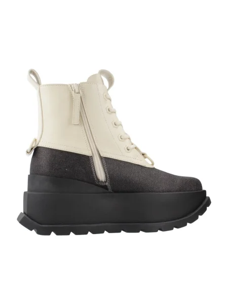 Botine United Nude cu platformă bej
