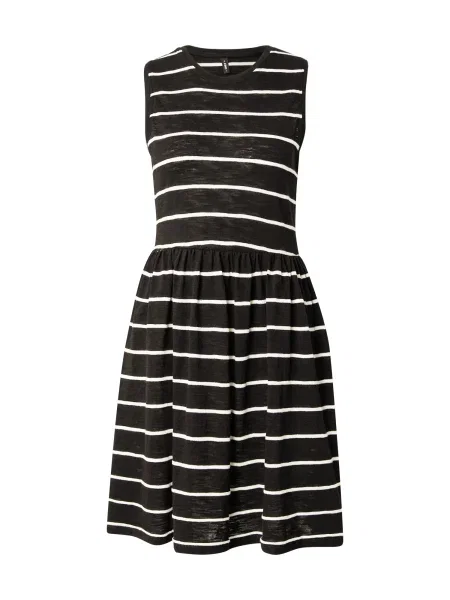 ONLY Obleka ONLSummer črna bela