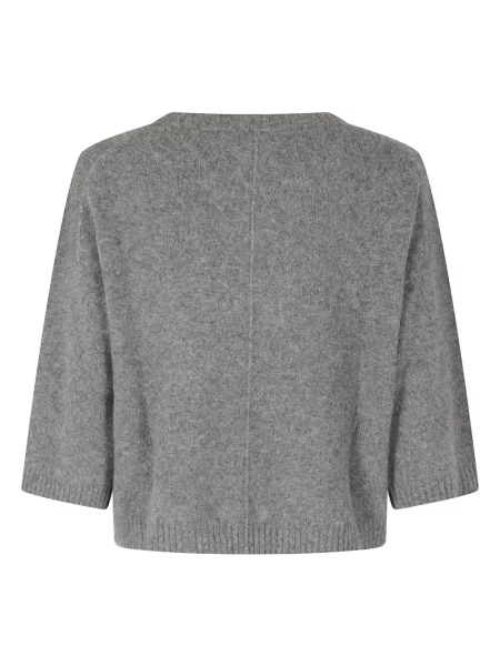 Sweter Loulou De Saison wełniany szary