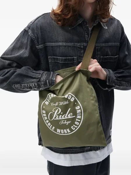 Geantă Neighborhood cu imagine verde