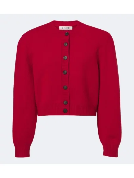 Decupat cardigan Róhe de lână roșu