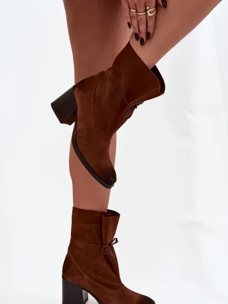Botine Zazoo din piele negru