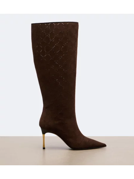 Cizme Gucci din piele de căprioară maro