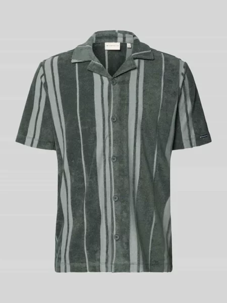 Koszula w stylu casual o kroju regular fit z frotté wyglądem Tom Tailor oliwkowa