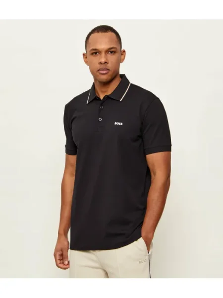 BOSS GREEN Polo PL_GOC Birdie Paule negru