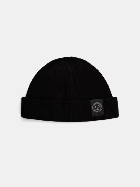 Căciulă Armani Exchange de lână negru