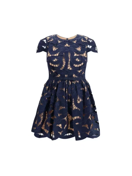 Mała mały sukienka mini Self-portrait niebieska