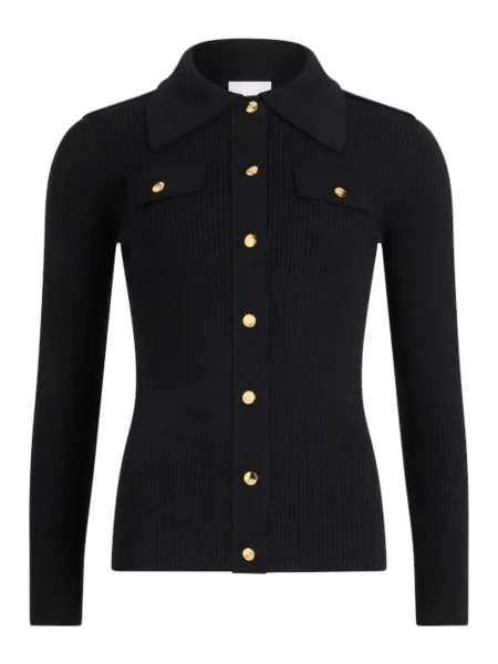 Cardigan Patou de lână negru