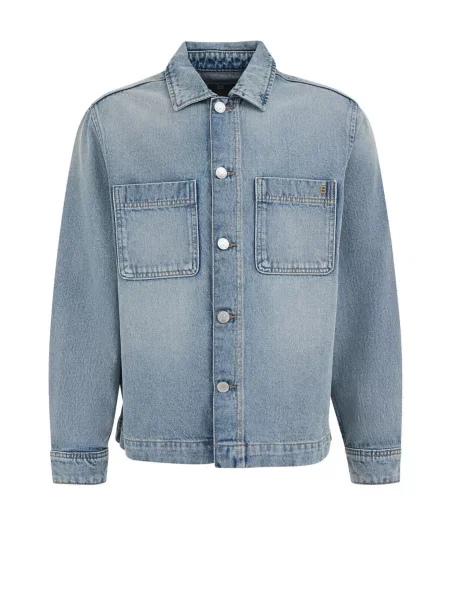 WE Fashion Geacă de primăvară-toamnă denim albastru
