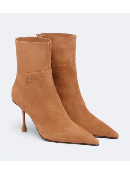Cizme scurte Jimmy Choo din piele de căprioară maro