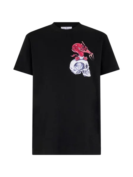 Tricou Philipp Plein cu imagine negru