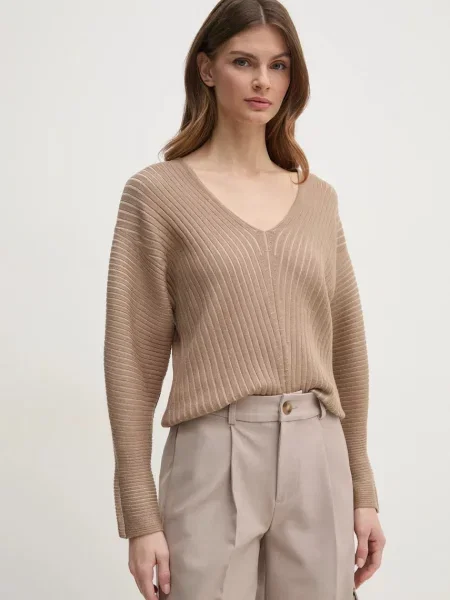 Пуловер Dkny дамски бежово