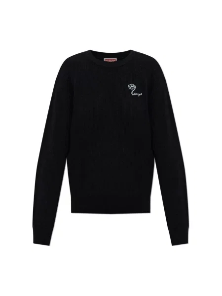 Sweter Kenzo z logo czarny