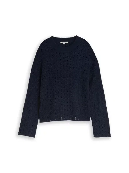 TOM TAILOR DENIM Sveter námornícka modrá